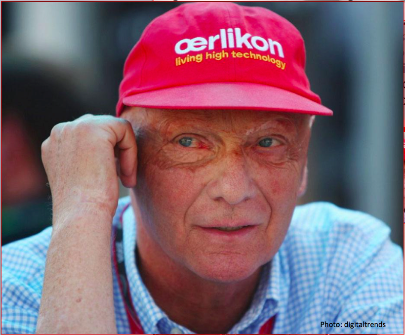 voltereta hermosa Plantación Las Gorras Rojas de Niki Lauda” - Graining