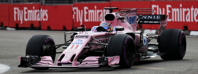 Sergio Perez da el grito Mexicano en Singapur y es el 5ø mas rapido en P1. 