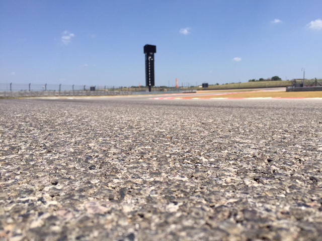 Las barras y las estrellas de la bandera norteamericana en el asfalto de COTA en Austin Texas. US GP. @omarketingf1