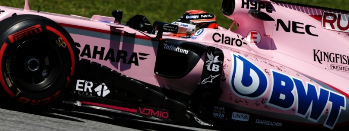 George Russell probo el Force India en los ensayos del GP de Brasil con buenos resultados. @omarketingf1