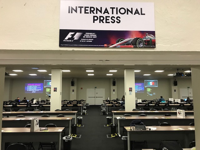 Sala de Prensa Internacional GP de México 2017. Foto: @omarketingf1