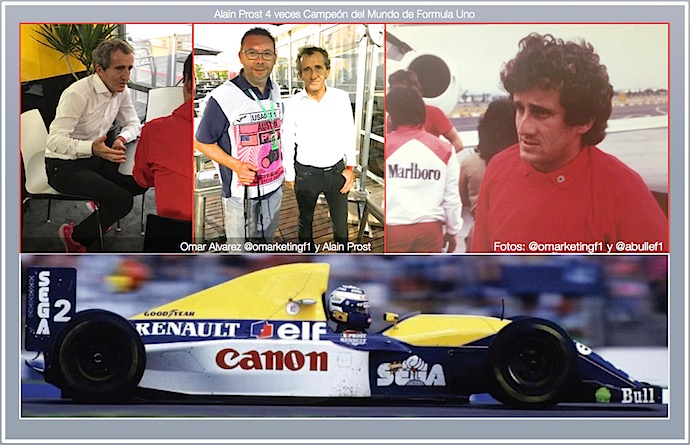 Alain Prost y Omar Alvarez @omarketingf1