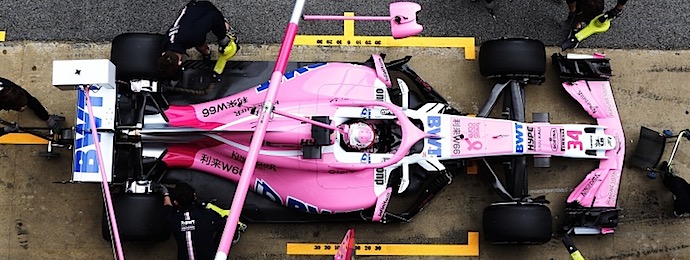 Force India VJM11 en Pits en Montmeló @omarketingf1 Foto Sahara Force India1