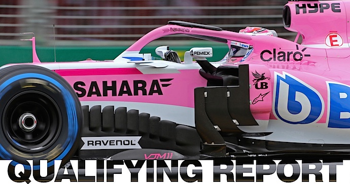 Aspiraciones rosas de Force India se desvanecen en calificación de Melbourne