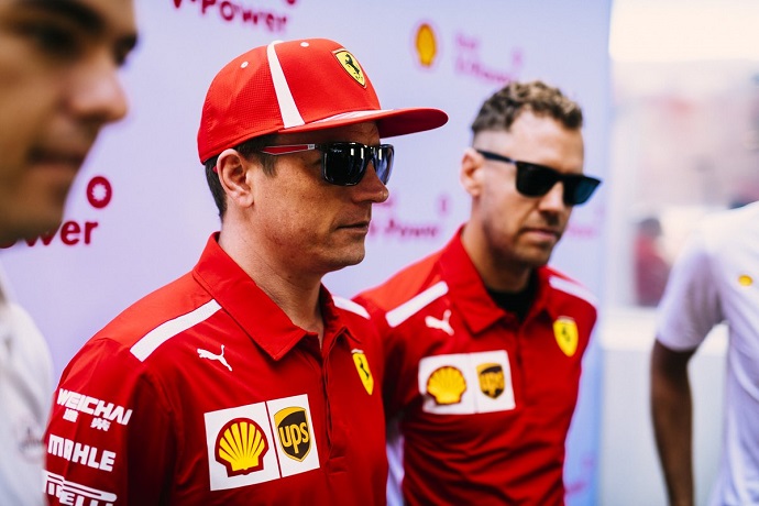 kimi raikkonen sebastian vettel scuderia ferrari australia melbourne 2018 graining viernes friday free practice