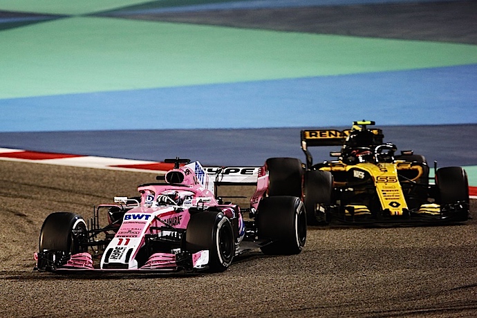Esteban Ocon salvo la honra de Force India consiguiendo el ultimo punto de la carrera de Bahréin