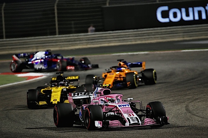 Esteban Ocon rescata el ultimo punto de la tabla F1 en Bahréin 2018