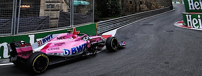Notoria mejoría de Force India en los primeros ensayos en Baku.