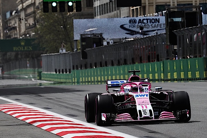 Notoria mejoría del equipo rosa en practicas del GP de Azerbaiyán