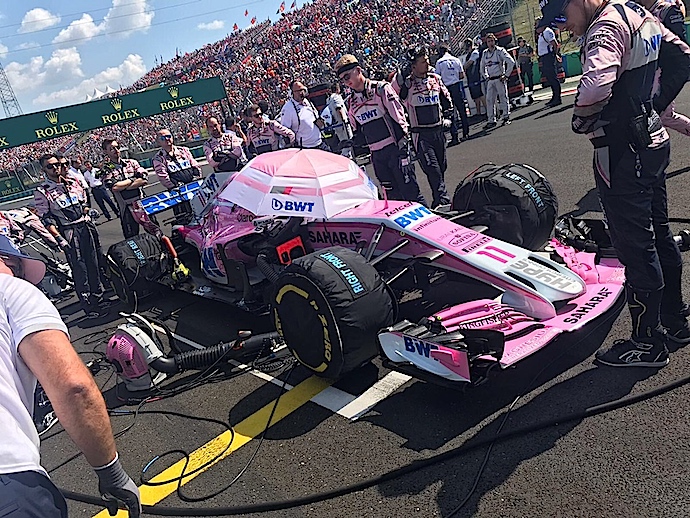 Domingo en Hungría - Force India - Tarde gris para el equipo rosa en Hungaroring