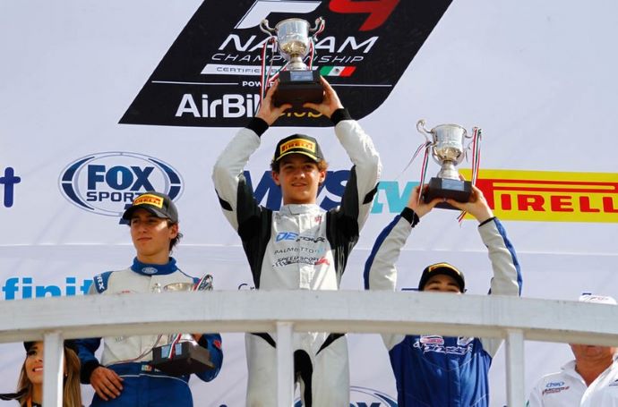 Con doblete Jak Crawford gana el GP de Puebla de la FIA F4 NACAM