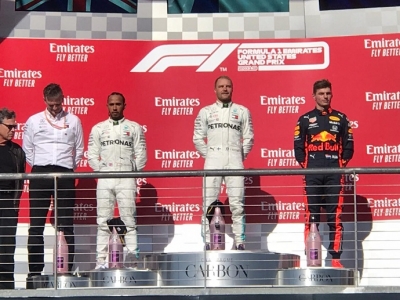 Bottas gana en el GP de Estados Unidos y Hamilton consigue su sexto mundial