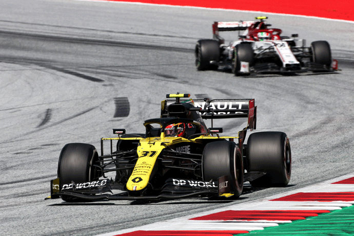 domingo en austria renault ocon octavo en su regreso a la F1